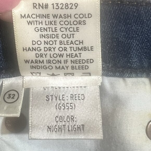 GRLFRND Women’s Jeans Size 32 Reed Blue Denim Cropped High Rise Skinny Straight - Picture 9 of 14